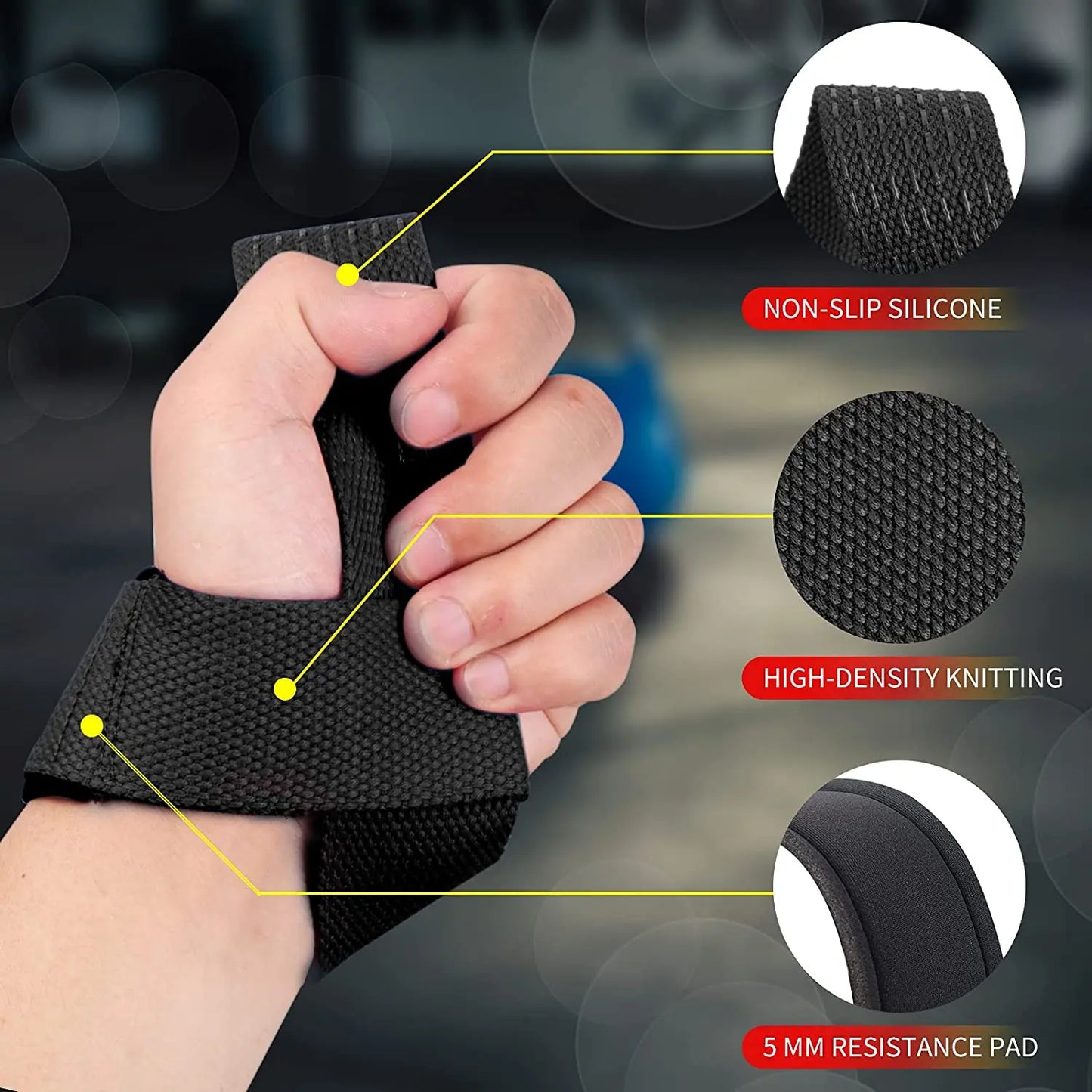 Anti-Slip Lifting Wrist Straps