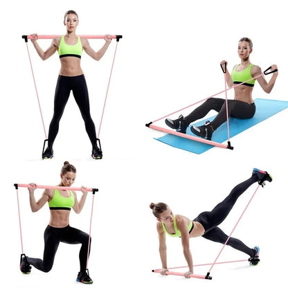 Fitness Pilates Bar Kit with Resistance Band